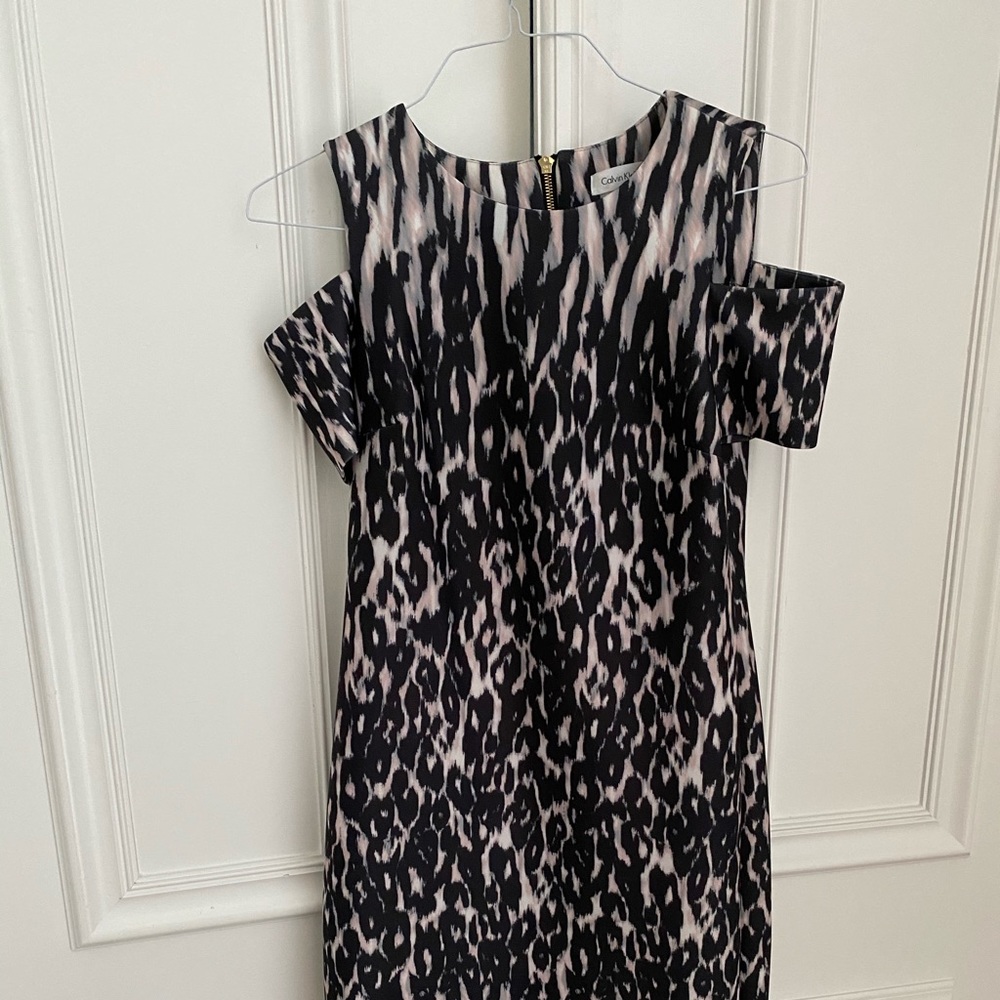 Calvin Klein dress with open shoulder sleeve
